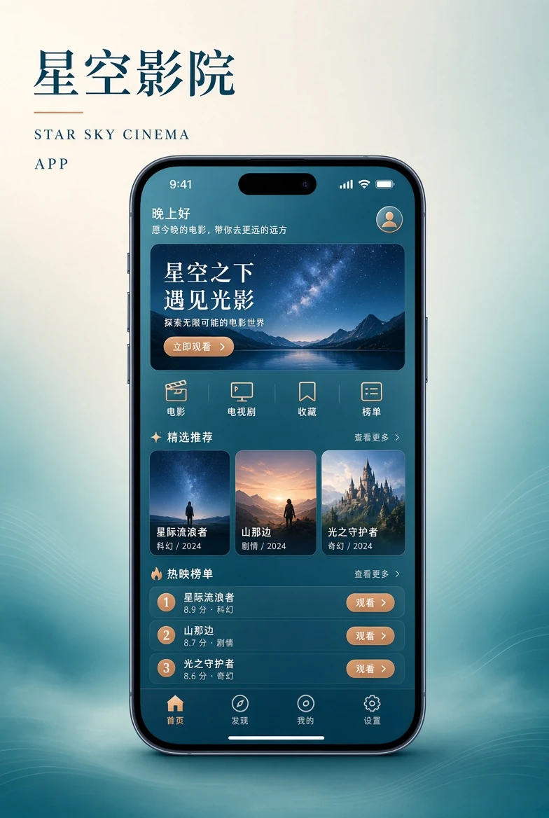 星空影院APP展示画面